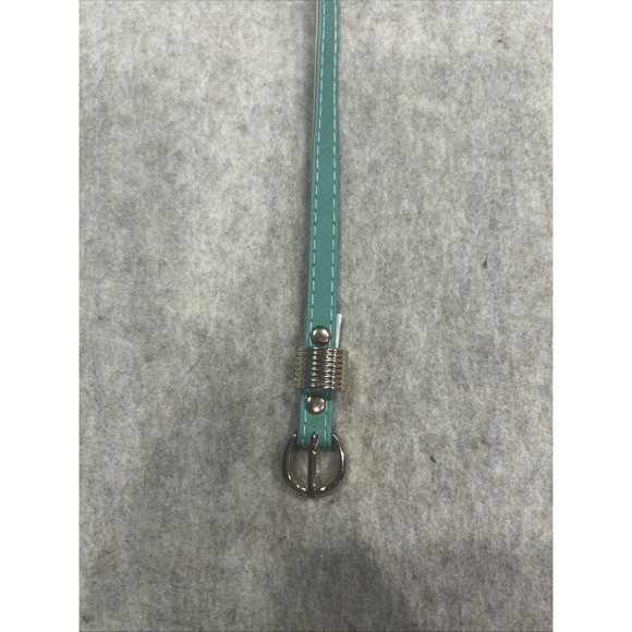 Women's Mint Green Skinny Belt Gold Buckle Used - Picture 2 of 6